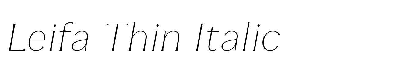 Leifa Thin Italic